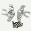 Aluminum Front Knuckle Arm Spindle Set Silver for LOSI 1/8 LMT Solid AXLE 4WD LOS244004 LOS244005 view 2