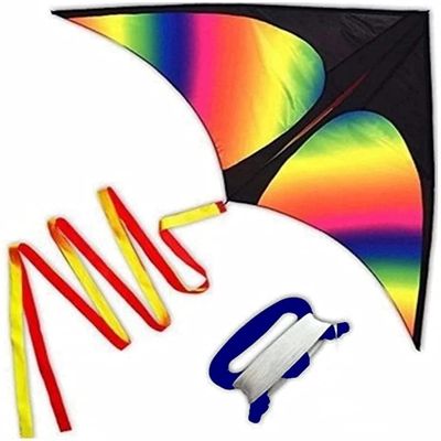 Kites for Kids Kites for The Beach Huge Rainbow Kite for Kids Colorful Kite Beach Kite with Long Tail Kites for Kids Adults, It is an for You to Spend a Wonderful Journey LSDRALOBBEB 929