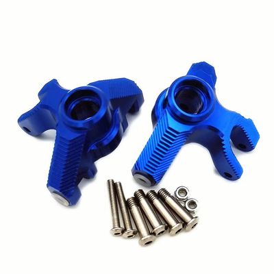 Aluminum Front Knuckle Arm Spindle Set Blue for LOSI 1/8 LMT Solid AXLE 4WD LOS244004 LOS244005