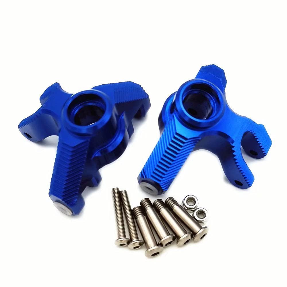 Aluminum Front Knuckle Arm Spindle Set Blue for LOSI 1/8 LMT Solid AXLE 4WD LOS244004 LOS244005