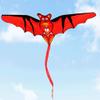 Kites for Kids Kites for The Beach Red Large Bat Kite with 140CM Tail,Huge Kite with 160CM Wingspan for Beginners Kids and Adults. Easy to Fly and Assemble LSDRALOBBEB 929(Color:300M String) view 2