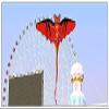 Kites for Kids Kites for The Beach Red Large Bat Kite with 140CM Tail,Huge Kite with 160CM Wingspan for Beginners Kids and Adults. Easy to Fly and Assemble LSDRALOBBEB 929(Color:300M String) view 3