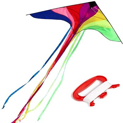 Kites for Kids Kites for The Beach Kite for Kids Easy to Fly Beach Kite Rainbow Kite with 7 Tails for Adults,Great Beginner Kite Outdoor Activities Outdoor Games LSDRALOBBEB 929