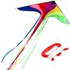 Kites for Kids Kites for The Beach Kite for Kids Easy to Fly Beach Kite Rainbow Kite with 7 Tails for Adults,Great Beginner Kite Outdoor Activities Outdoor Games LSDRALOBBEB 929 view 1