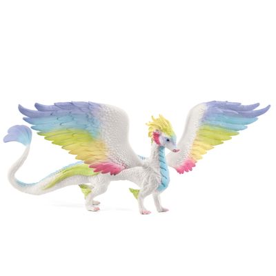 schleich BAYALA  Rainbow Dragon with Large, 13" Wingspan and Movable Parts, Colorful Toy Dragon Collectible Figurine, Fantasy Toys for Girls and Boys Ages 5+