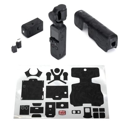 WRAPGRADE Skin Stickers for DJI Pocket 2 (Black Bumpy CAMO)