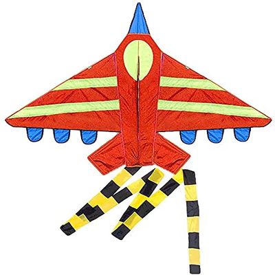 Kites for Kids Kites for The Beach Airplane-Shaped Kite with 300CM Tail,with Kite String Huge Kite for Kids and Adults,Easy to Fly,Easy to Assemble-Blue/Orange LSDRALOBBEB 929(Color:Orange;Size:300M
