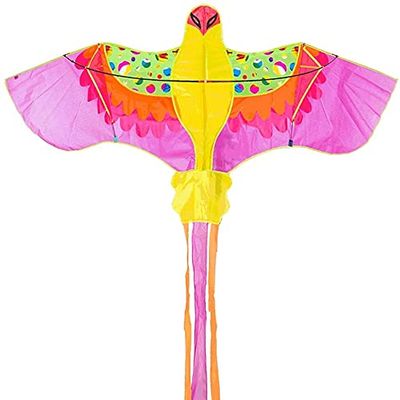Kites for Kids Kites for The Beach Fire Phoenix Kite with Tail,Huge Kite with Kite String for Beginners Adults,Perfect for Outdoor Games and Activitie-Pink/Green LSDRALOBBEB 929(Color:Green;Size:400M