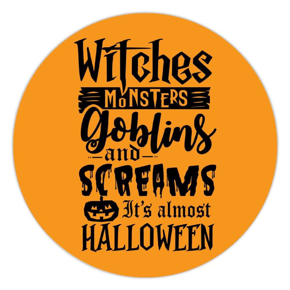 100 Pcs Halloween Stickers for Witches Monsters Goblins And It's Almost Halloween Stickers Halloween decorations Stickers for Envelope Seals Candy Halloween Party Decorations