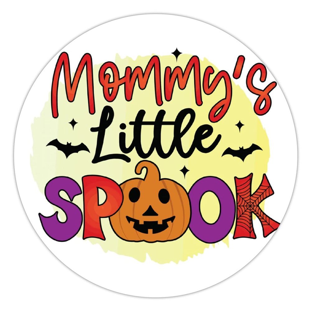 100 Pcs Halloween Stickers for Halloween Mommy's Little Spook Stickers Halloween decorations Stickers for Envelope Seals Candy Halloween Party Decorations