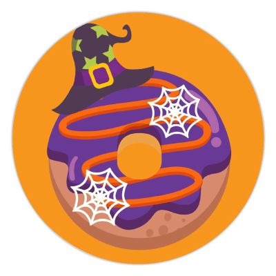 100 Pcs Halloween Stickers for Halloween Donuts Stickers Halloween decorations Stickers for Envelope Seals Candy Halloween Party Decorations