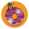 100 Pcs Halloween Stickers for Halloween Donuts Stickers Halloween decorations Stickers for Envelope Seals Candy Halloween Party Decorations view 1