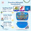 ZEENKIND Spanish & English Small Talking Laptop Toy for Kids 2 3 4 Years Old, Learn Spanish Alphabet Numbers Words Spelling Math, Interactive Bilingual Learning Laptop Toys for Toddlers view 4