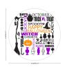 100 Pcs Halloween Stickers for Halloween Word Witch Stickers Halloween decorations Stickers for Envelope Seals Candy Halloween Party Decorations view 2