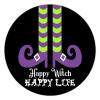 100 Pcs Halloween Stickers for Happy Witch Happy Life White Halloween Witch Stickers Halloween decorations Stickers for Envelope Seals Candy Halloween Party Decorations view 1