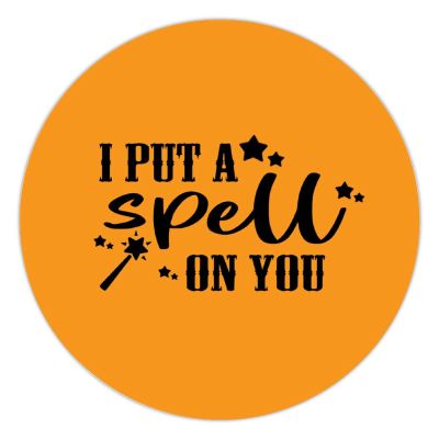 100 Pcs Halloween Stickers for I Put A Spell On You Halloween Saying Stickers Halloween decorations Stickers for Envelope Seals Candy Halloween Party Decorations