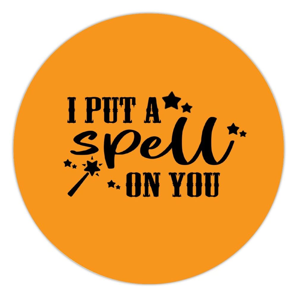 100 Pcs Halloween Stickers for I Put A Spell On You Halloween Saying Stickers Halloween decorations Stickers for Envelope Seals Candy Halloween Party Decorations
