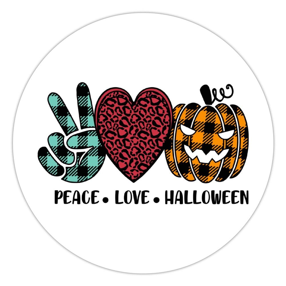 100 Pcs Halloween Stickers for Peace Love Halloween Stickers Halloween decorations Stickers for Envelope Seals Candy Halloween Party Decorations