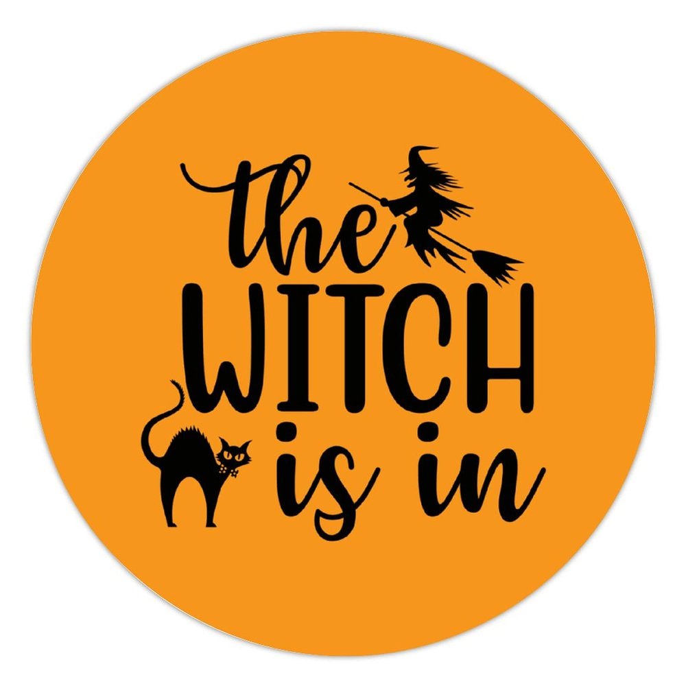 100 Pcs Halloween Stickers for The Witch Is In Stickers Halloween decorations Stickers for Envelope Seals Candy Halloween Party Decorations