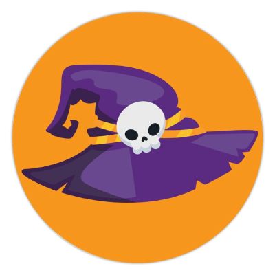 100 Pcs Halloween Stickers for Halloween Witch Hats Stickers Halloween decorations Stickers for Envelope Seals Candy Halloween Party Decorations