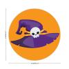 100 Pcs Halloween Stickers for Halloween Witch Hats Stickers Halloween decorations Stickers for Envelope Seals Candy Halloween Party Decorations view 2