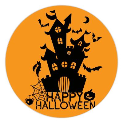 100 Pcs Halloween Stickers for Happy Castle Stickers Halloween decorations Stickers for Envelope Seals Candy Halloween Party Decorations