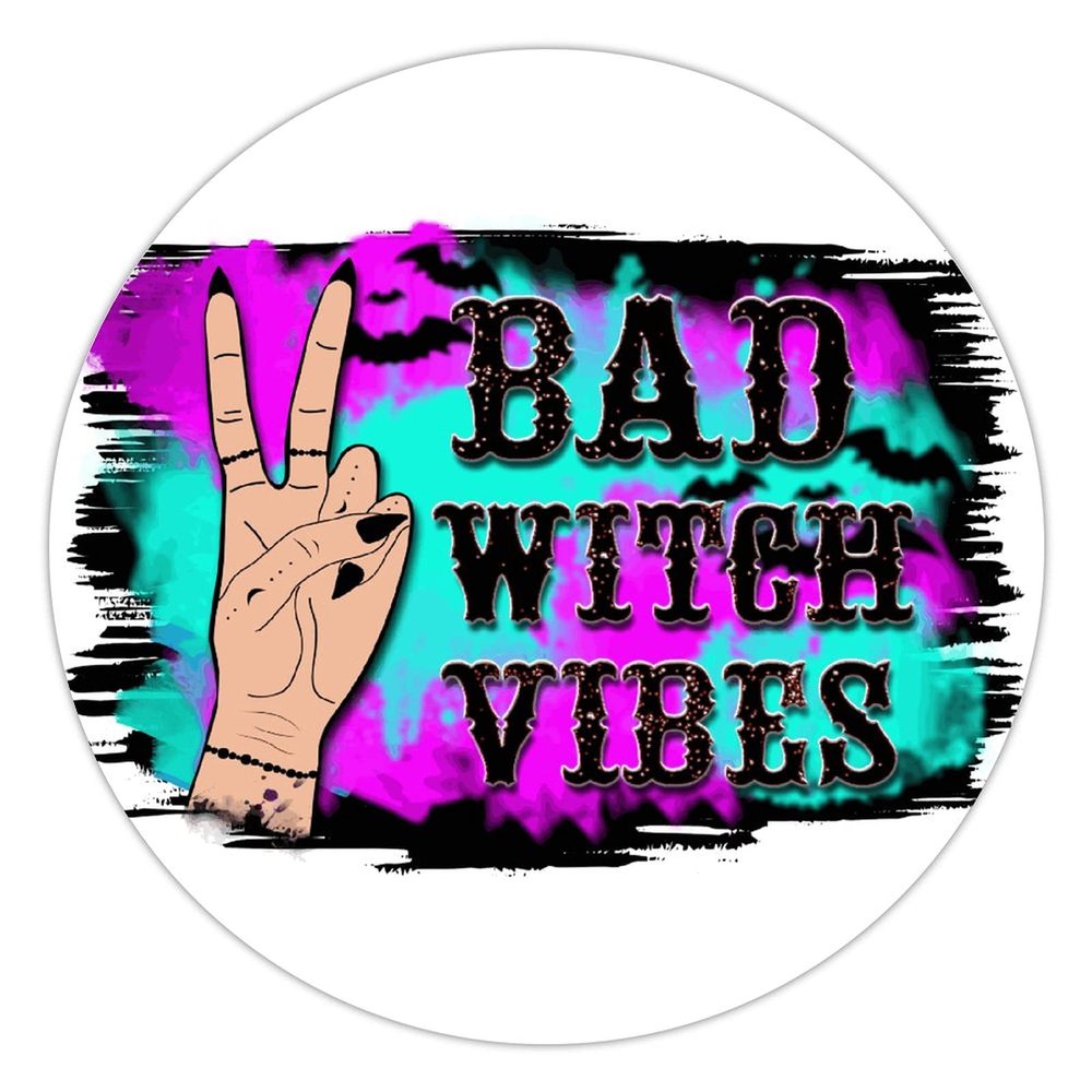 100 Pcs Halloween Stickers for Bad Witch Vibes Stickers Halloween decorations Stickers for Envelope Seals Candy Halloween Party Decorations