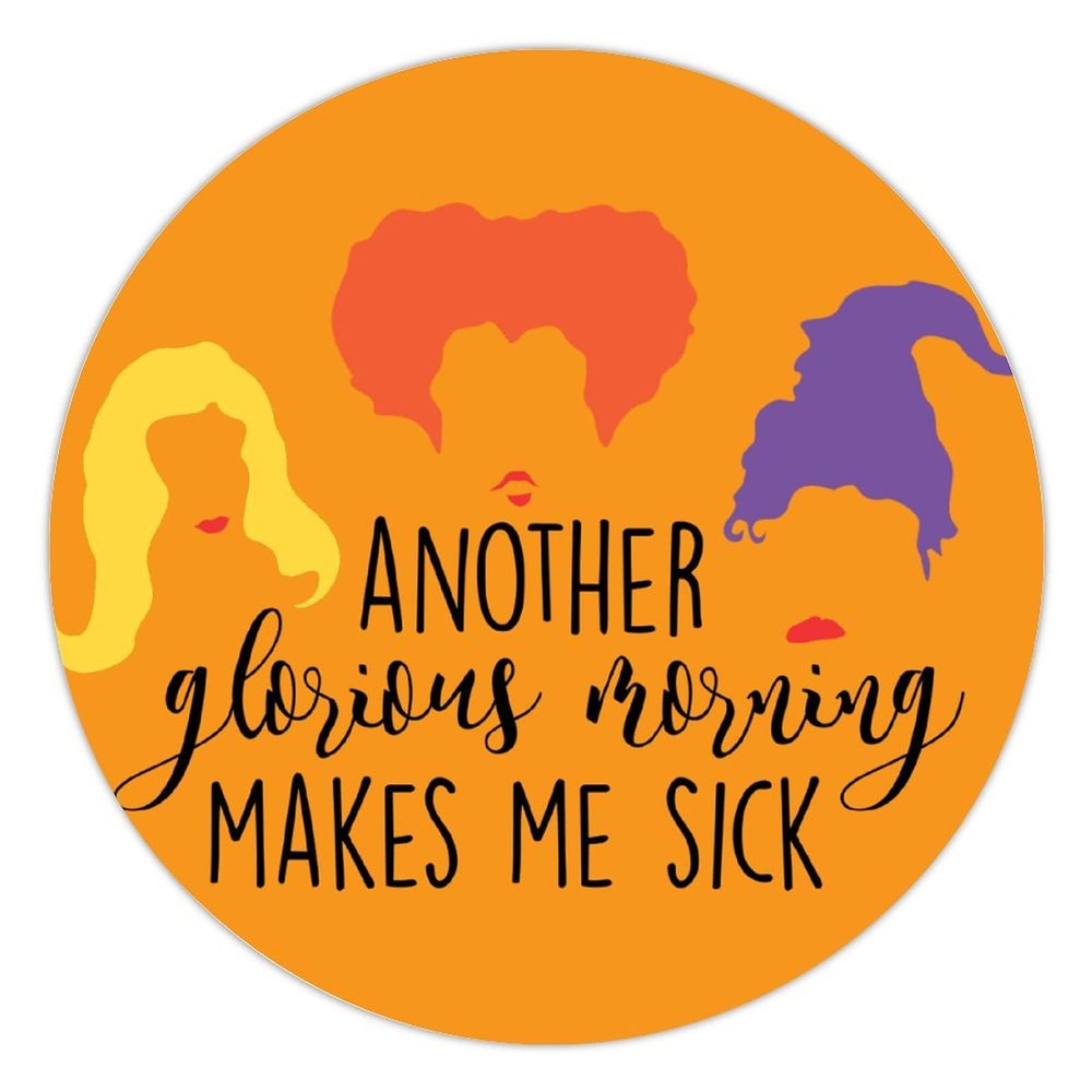 100 Pcs Halloween Stickers for Hocus Pocus Another Glorious Morning Makes Me Sick Stickers Halloween decorations Stickers for Envelope Seals Candy Halloween Party Decorations