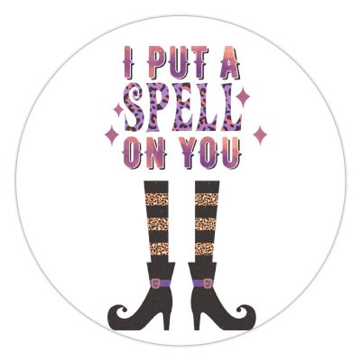 100 Pcs Halloween Stickers for Halloween Pillow I PUT A SPELL ON YOU Witch Boots Stickers Halloween decorations Stickers for Envelope Seals Candy Halloween Party Decorations