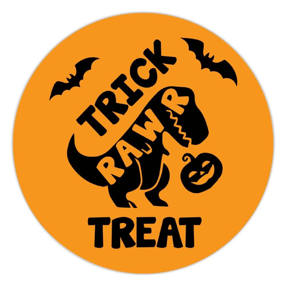 100 Pcs Halloween Stickers for Trick Rawr Treat Stickers Halloween decorations Stickers for Envelope Seals Candy Halloween Party Decorations