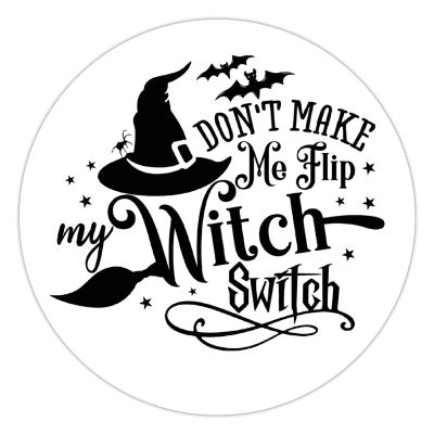 100 Pcs Halloween Stickers for Flip My Witch Funny Halloween Quote And Pun Stickers Halloween decorations Stickers for Envelope Seals Candy Halloween Party Decorations