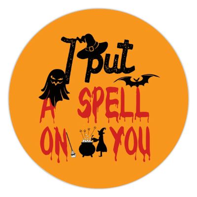 100 Pcs Halloween Stickers for I Put A Spell on You Stickers Halloween decorations Stickers for Envelope Seals Candy Halloween Party Decorations