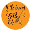 100 Pcs Halloween Stickers for If The Broom Fits Ride It Stickers Halloween decorations Stickers for Envelope Seals Candy Halloween Party Decorations view 1
