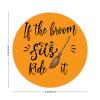 100 Pcs Halloween Stickers for If The Broom Fits Ride It Stickers Halloween decorations Stickers for Envelope Seals Candy Halloween Party Decorations view 2