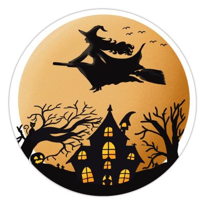 100 Pcs Halloween Stickers for Witch Old Castle Horror Night Pillow Bat Dead Tree Stickers Halloween decorations Stickers for Envelope Seals Candy Halloween Party Decorations