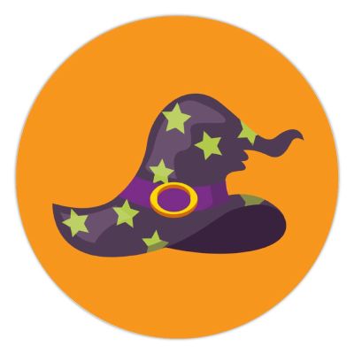 100 Pcs Halloween Stickers for Halloween Witch Hats Stickers Halloween decorations Stickers for Envelope Seals Candy Halloween Party Decorations