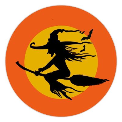 100 Pcs Halloween Stickers Halloween Witch Flying Decorations Stickers for Envelope Seals Candy Party Decorations