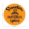 100 Pcs Halloween Stickers for Sweeter Than Pumpkin Pie Stickers Halloween decorations Stickers for Envelope Seals Candy Halloween Party Decorations view 2