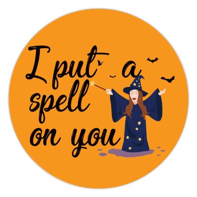 100 Pcs Halloween Stickers for I Put A Spell on You Stickers Halloween decorations Stickers for Envelope Seals Candy Halloween Party Decorations