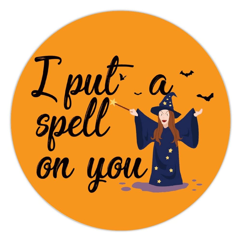 100 Pcs Halloween Stickers for I Put A Spell on You Stickers Halloween decorations Stickers for Envelope Seals Candy Halloween Party Decorations