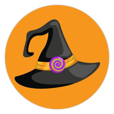100 Pcs Halloween Stickers for Halloween Witch Hats Stickers Halloween decorations Stickers for Envelope Seals Candy Halloween Party Decorations