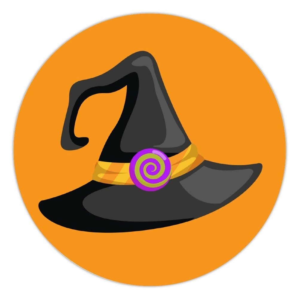 100 Pcs Halloween Stickers for Halloween Witch Hats Stickers Halloween decorations Stickers for Envelope Seals Candy Halloween Party Decorations
