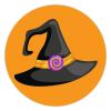 100 Pcs Halloween Stickers for Halloween Witch Hats Stickers Halloween decorations Stickers for Envelope Seals Candy Halloween Party Decorations view 1