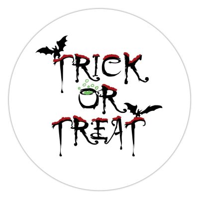 100 Pcs Halloween Stickers for Trick or treat halloween traditional quote black Stickers Halloween decorations Stickers for Envelope Seals Candy Halloween Party Decorations
