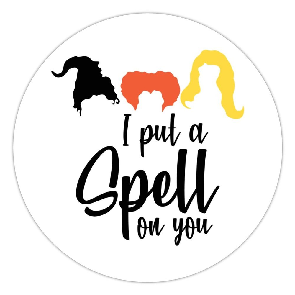 100 Pcs Halloween Stickers for Hocus Pocus I Put Spell on You Stickers Halloween decorations Stickers for Envelope Seals Candy Halloween Party Decorations