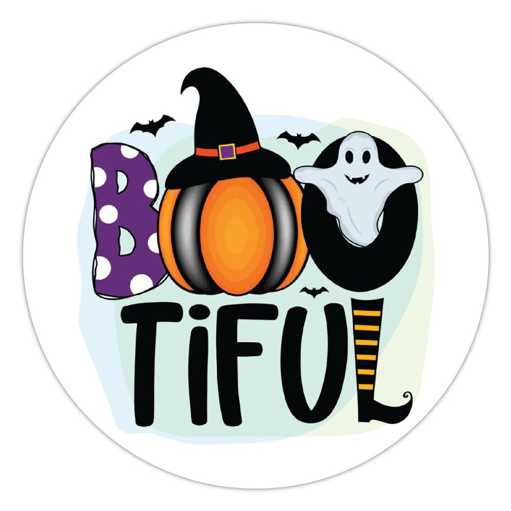 100 Pcs Halloween Stickers for Halloween Boo Tiful Witch Stickers Halloween decorations Stickers for Envelope Seals Candy Halloween Party Decorations