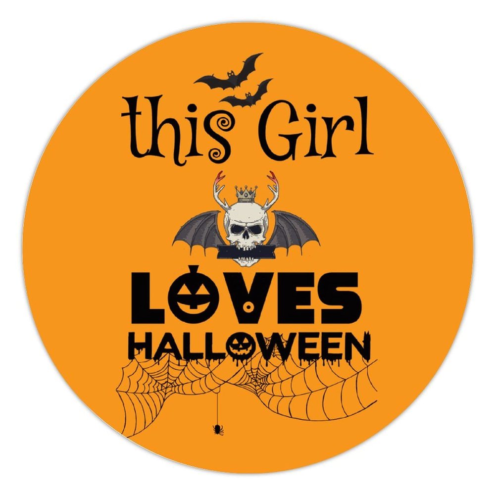 100 Pcs Halloween Stickers for This Girl Loves Halloween Funny Halloween Quote Stickers Halloween decorations Stickers for Envelope Seals Candy Halloween Party Decorations
