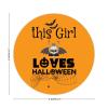 100 Pcs Halloween Stickers for This Girl Loves Halloween Funny Halloween Quote Stickers Halloween decorations Stickers for Envelope Seals Candy Halloween Party Decorations view 2