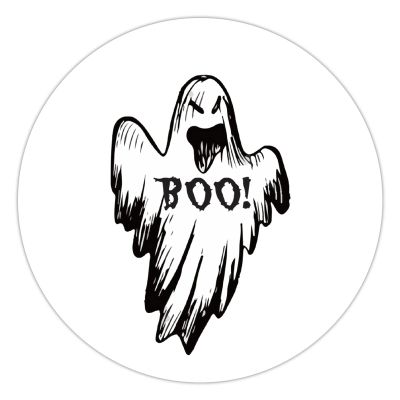 100 Pcs Halloween Stickers for Halloween Boo Ghost Fright Stickers Halloween decorations Stickers for Envelope Seals Candy Halloween Party Decorations