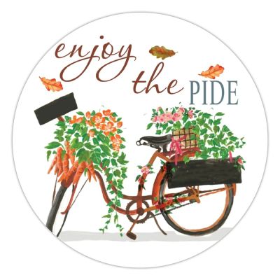100 Pcs Halloween Stickers for Watercolor Blue Bicycle Bike Yellow Sunflowers Enjoy The Ride Stickers Halloween decorations Stickers for Envelope Seals Candy Halloween Party Decorations